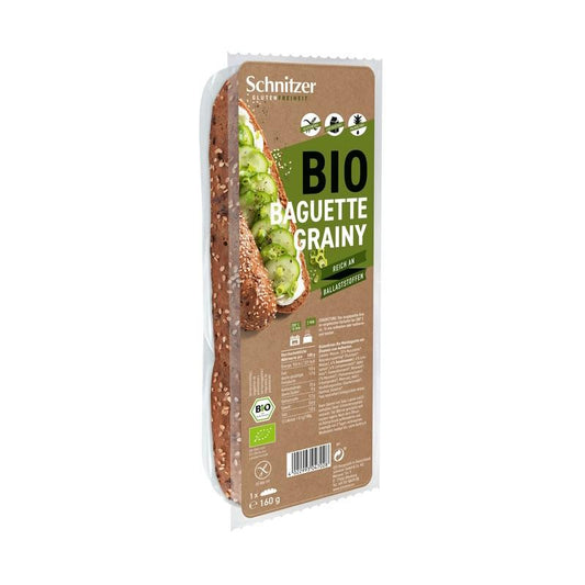 Pão Baguete sem Glúten com Sementes de Linho e Sésamo Eco Schnitzer 160 g