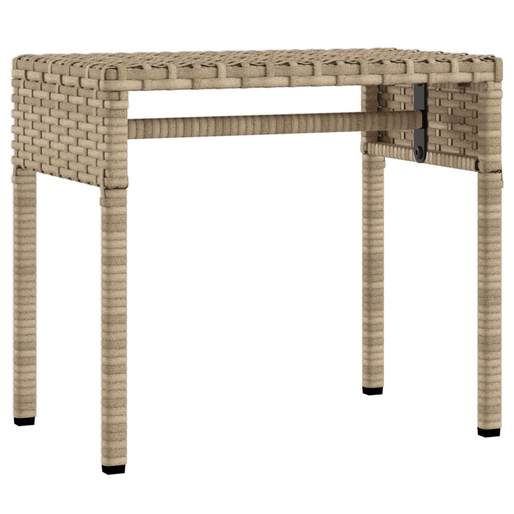 Tumbonas Con Capota Y Mesa 2 Uds Ratán Sintético Beige / Vetonek_4