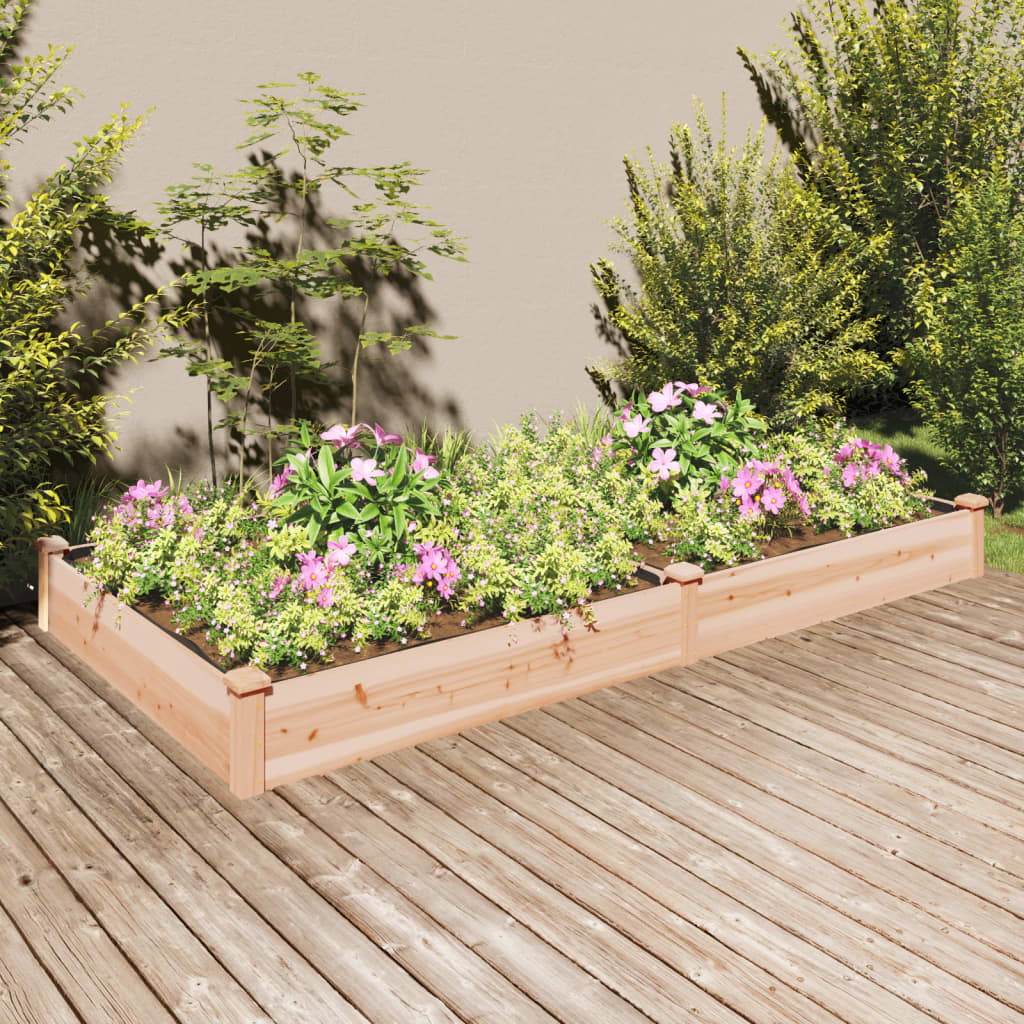 Jardinera Arriate Con Forro Madera Maciza Abeto 240x120x25 Cm_1