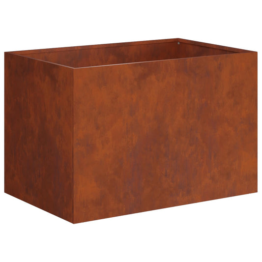 Macetero De Jardín Oxidado 60 X 40 X 40 Cm Acero Oxidado_0