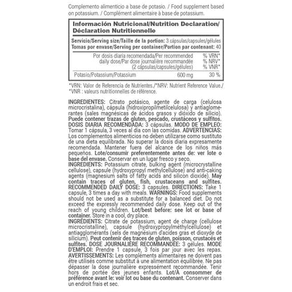 Citrato De Potasio 600mg - 120 Cápsulas Vegetales - Salud Cardiovascular - Masmusculo_4