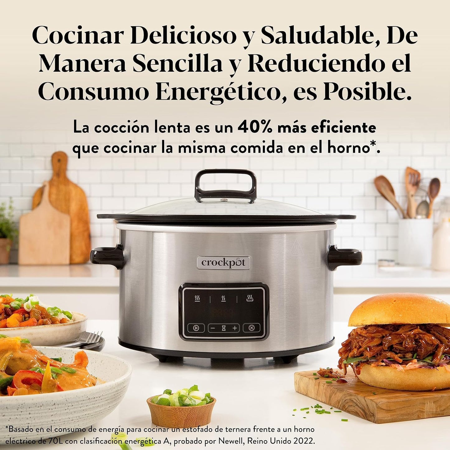 Panela elétrica digital Crockpot Sizzle &amp; Stew 6,5L CSC112X