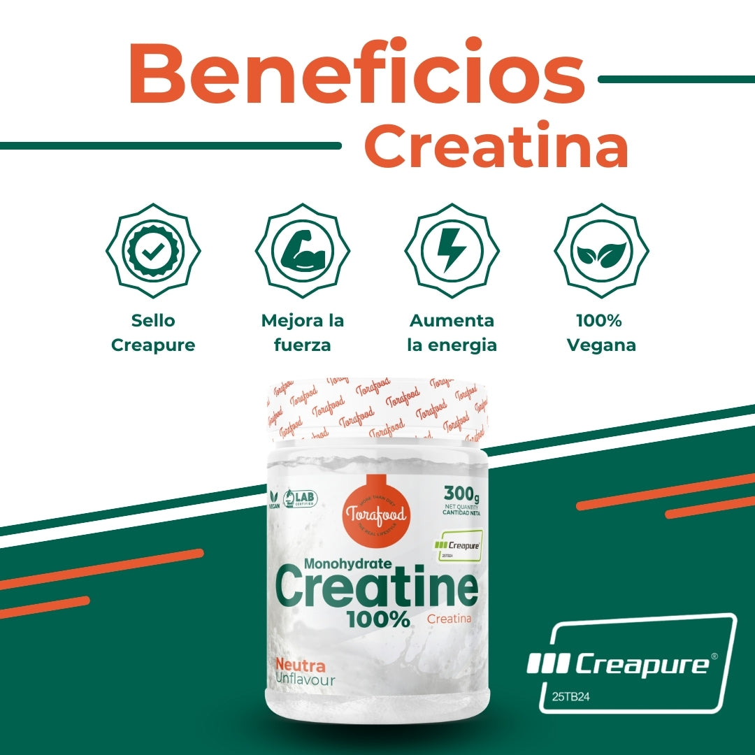 Creatina Creapure Monohidratada Neutra 300g Torafood_3