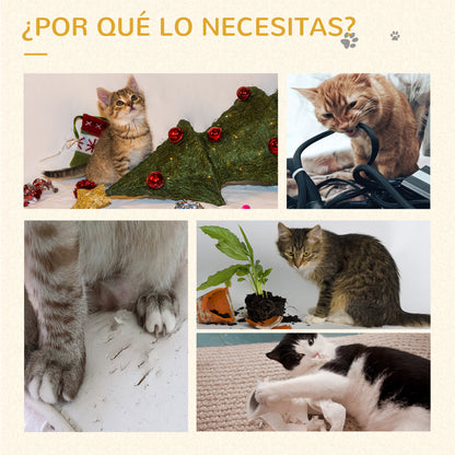 Pawhut Árbol Rascador Para Gatos Con Cama Poste De Sisal Rascadora 40x35x72 Cm_5