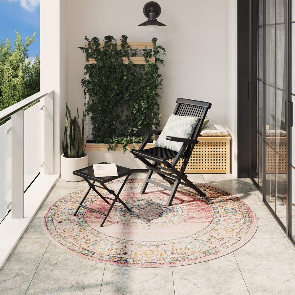 Vidaxl Alfombra De Interior/exterior Diseño Vintage Arbizu Ø 200 Cm_1
