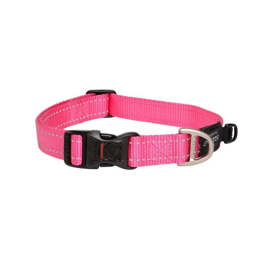 Collar Para Perro, Modelo Classic De Rogz Color Rosa. Talla S (8-14kg)_0