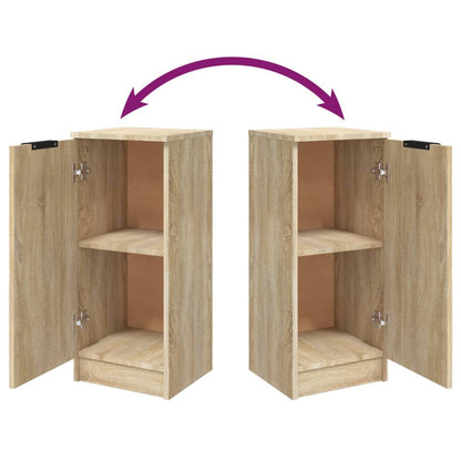 Aparadores 2 Uds Madera Contrachapada Roble Sonoma 30x30x70 Cm / Vetonek_5