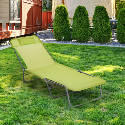 Outsunny Tumbona Plegable Y Reclinable Con Reposacabezas Y Respaldo Ajustable_1