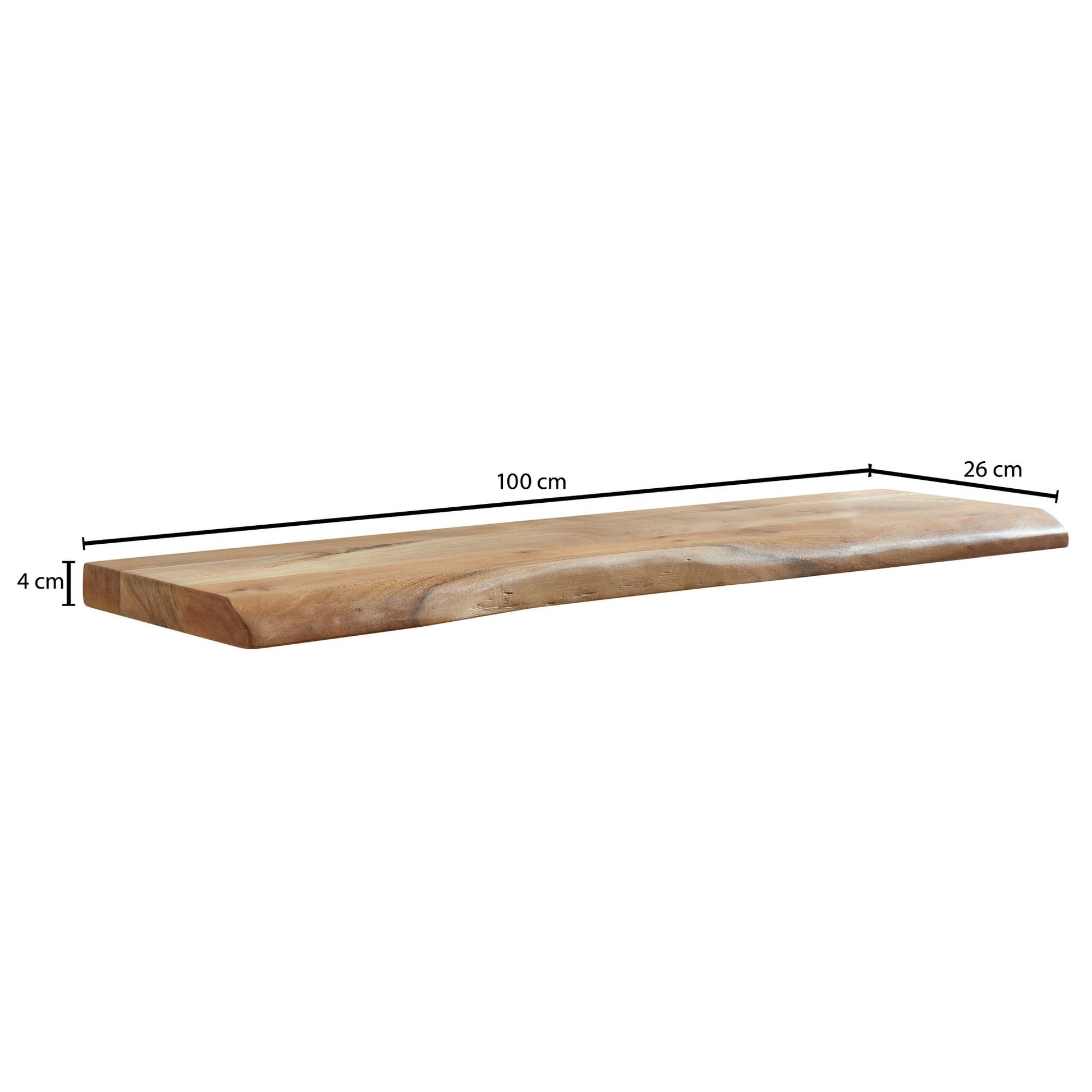 Estantería De Pared 100 Cm En Madera Maciza De Acacia_3