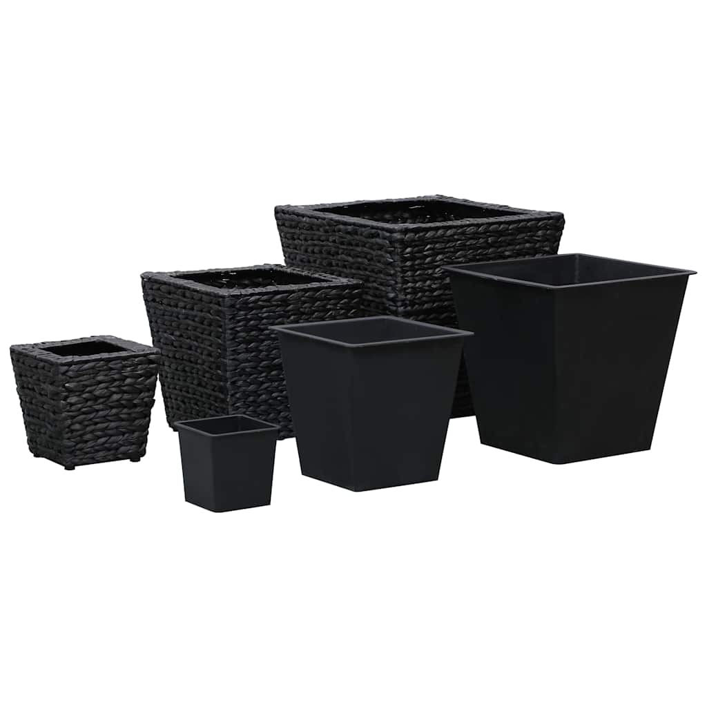 Conjunto De Arriates 3 Piezas Jacinto De Agua Negro_0