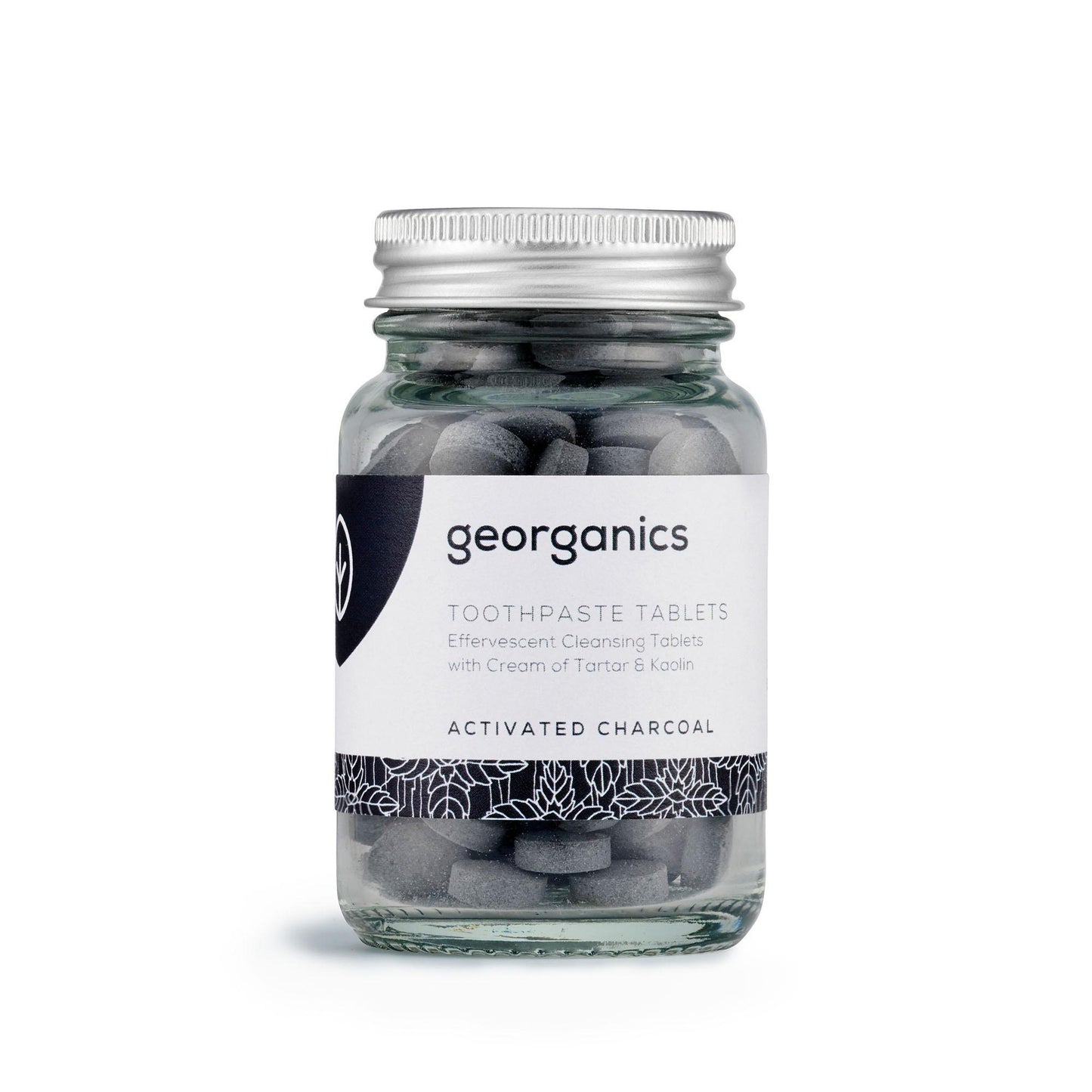 Georganics Comprimidos de pasta de dentes natural com carvão ativado e hortelã