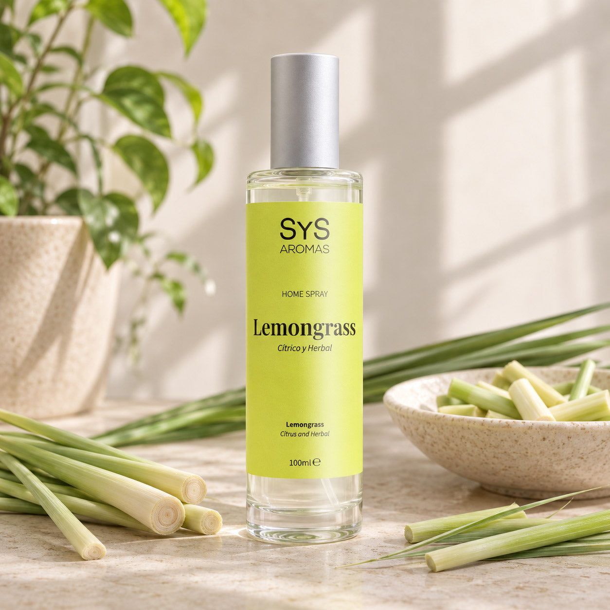 Ambientador Pulverizador Lemongrass Origins SYS Aromas 100 ml | Aroma Cítrico y Fresco | Revitalizante_2