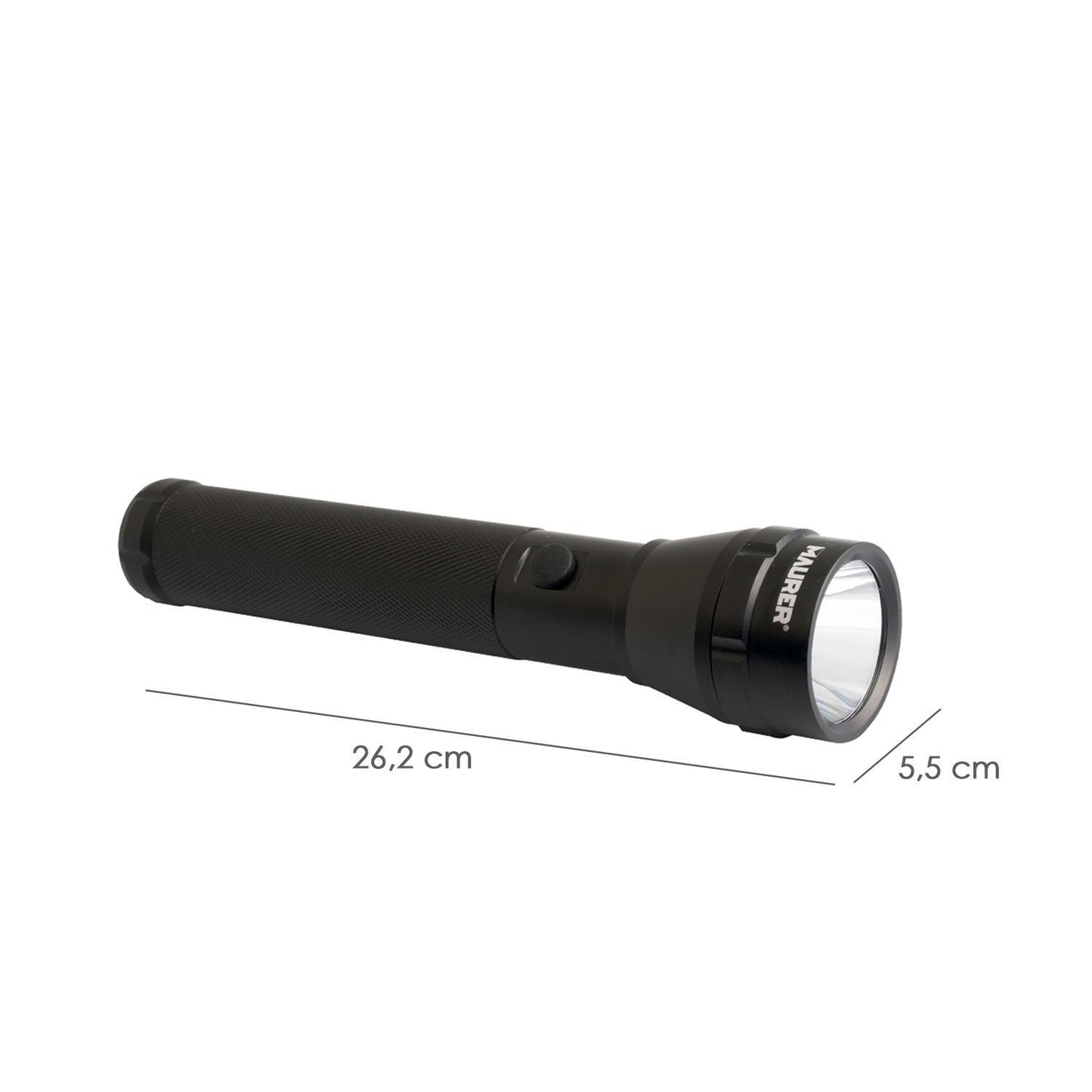 Linterna Led De Mano De Aluminio A Pilas	(2 D) Alta Luminosidad 120 Lumenes (3 Funciones) Mango Estriado_1