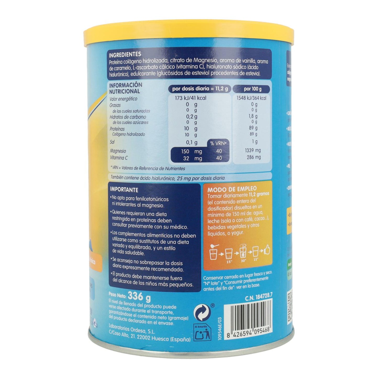 Complexo de colagénio gourmet baunilha 330 g Colnatur