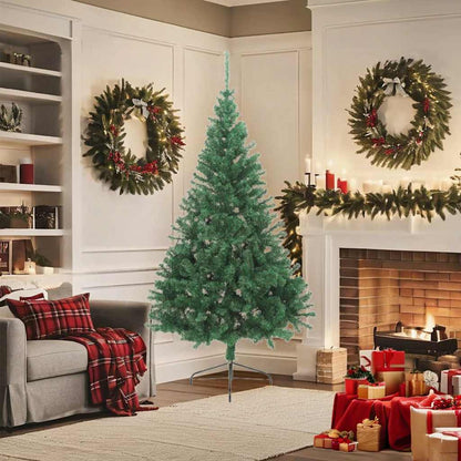 Vidaxl Medio Árbol De Navidad Artificial Con Soporte Pvc Verde 180 Cm_1