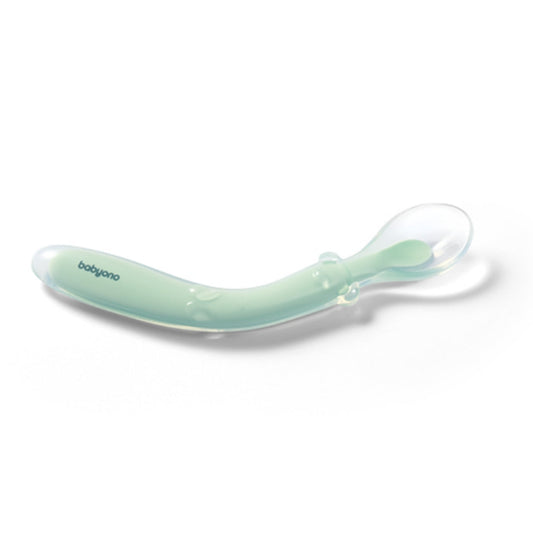 Cuchara De Silicona Flexible Para Bebés Menta_0