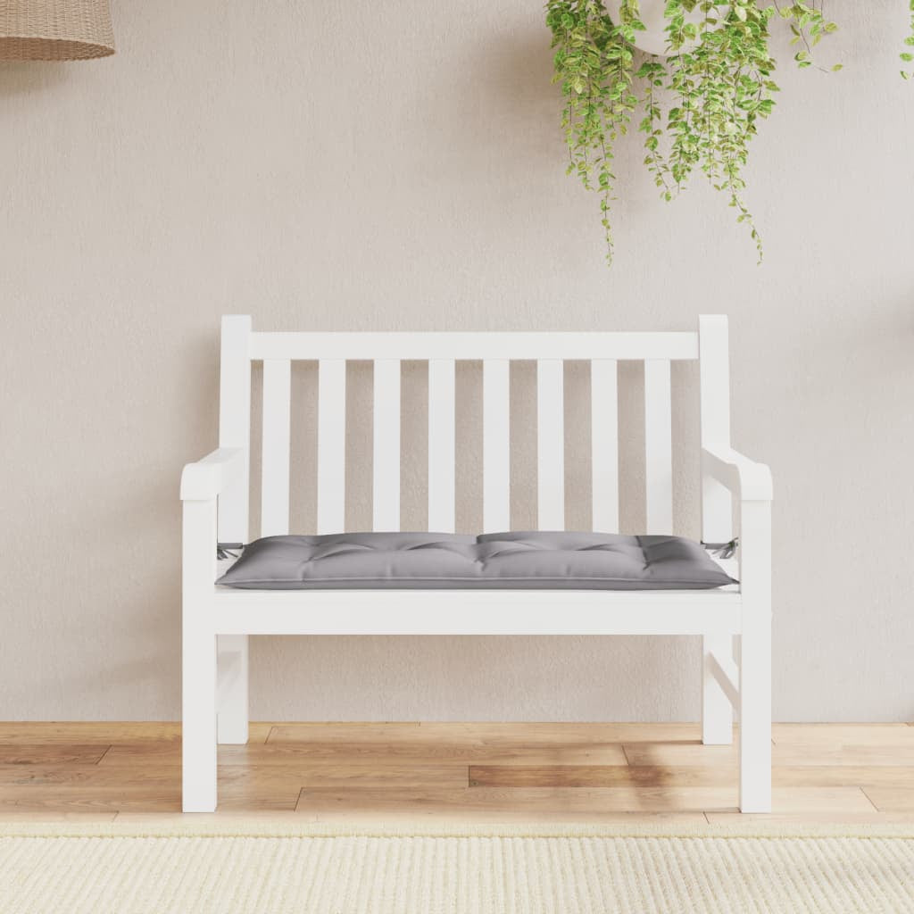Vidaxl Cojín Para Banco De Jardín Tela Gris 110x50x7 Cm_1