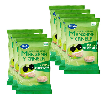 Pack de 7 bolinhos de arroz sem glúten com maçã e canela, 40 g - Hero/Kids