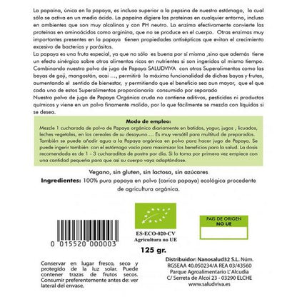 Pó de papaia, Saúde Viva