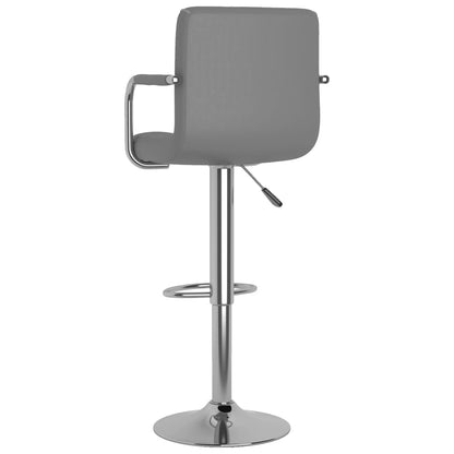 Taburete De Cocina De Cuero Sintético Gris_3