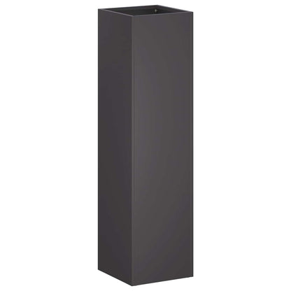 Macetero De Jardín Negro 20 X 20 X 75 Cm Acero Laminado En Frío_0