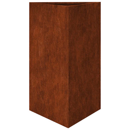 Jardineras Triangulares 2 Uds Acero Oxidado 50x43x75 Cm_5