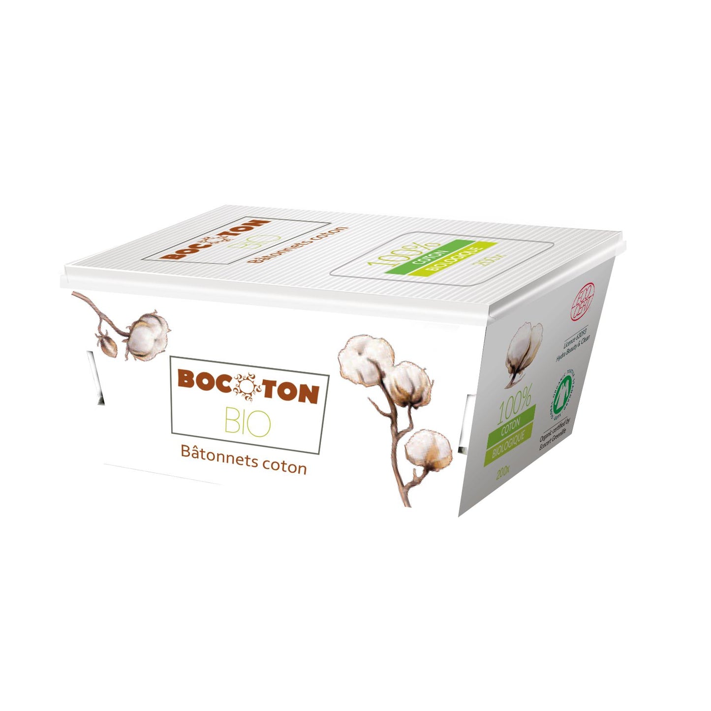 Cotonetes Bocoton Bio, 200 unidades.