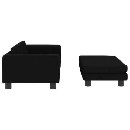 Cama Para Perros Con Extensión Terciopelo Negro 100x50x30 Cm / Vetonek_4