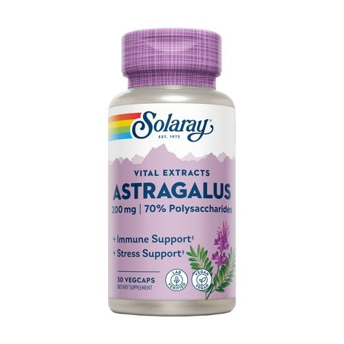 Extrato de raiz de astrágalo 200 mg 30 cápsulas vegetais Solaray