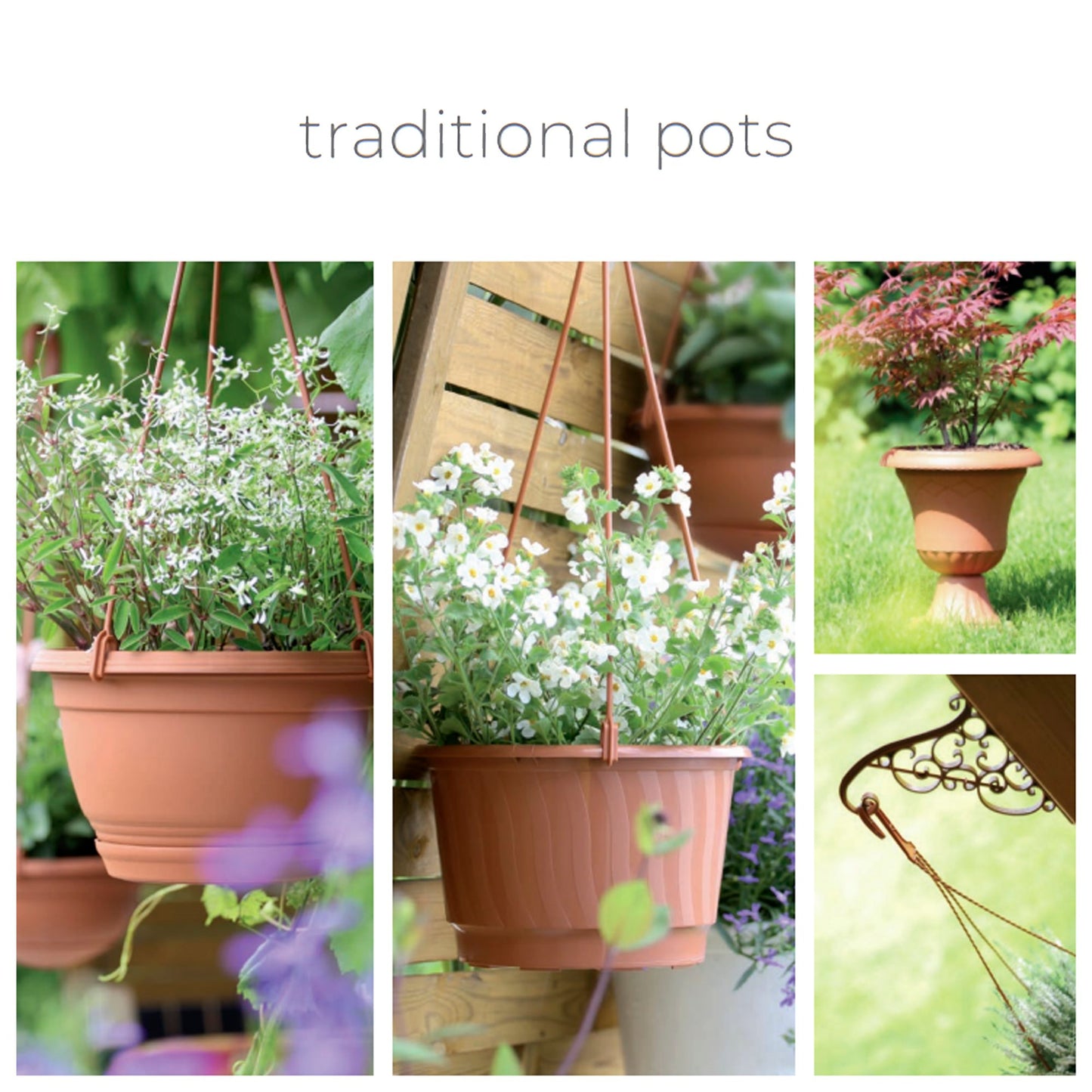 Macetero Colgante Pro 3,2l., Dimensiones (mm) 210x210x135, Color Terracota