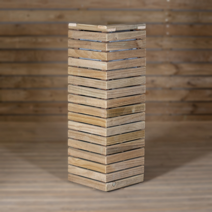 Jardinera Luxe Torre De Madera Tratada Vidahuerto 30x30x90 Cm._2