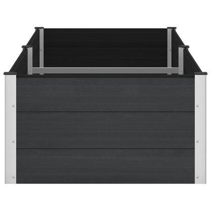 Arriate Elevado Negro 250 X 100 X 54 Cm Wpc Y Aluminio_3
