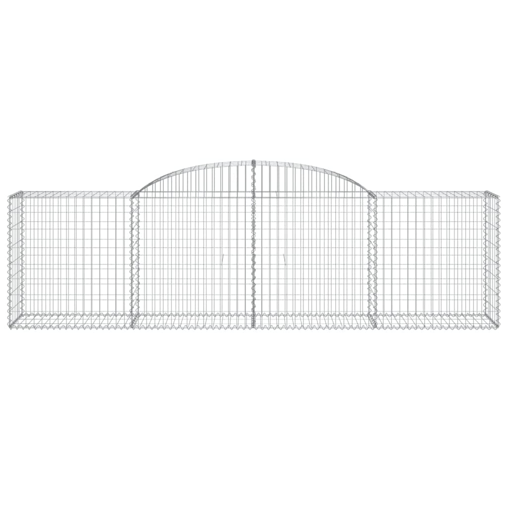 Cestas De Gaviones 15 Uds Forma De Arco Hierro 300x50x80/100 Cm_3