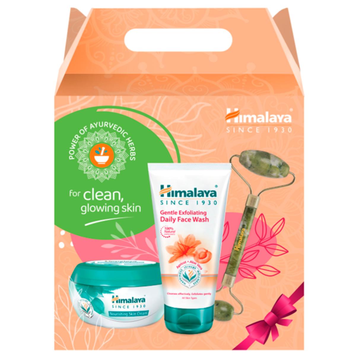 Pack de Limpeza Facial Esfoliante Diário 150 ml + Creme Hidratante Nutritivo Multiusos 150 ml + Rolo de Jade dos Himalaias