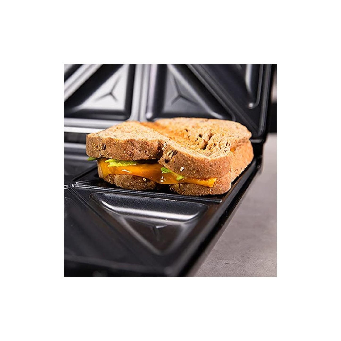 Sandwichera Rock'ntoast Family. 1500 W, Capacidad Para 4 Sandwiches, Revestimiento Antiadherente, Rapidez De Calentamiento Y Tostado Uniforme, Acero_3