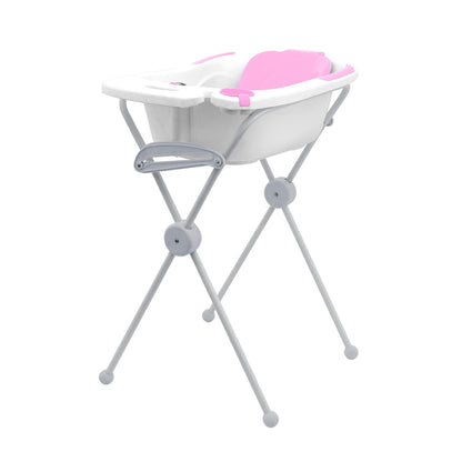 Banheira Anatômica Olmitos Rosa com Suporte