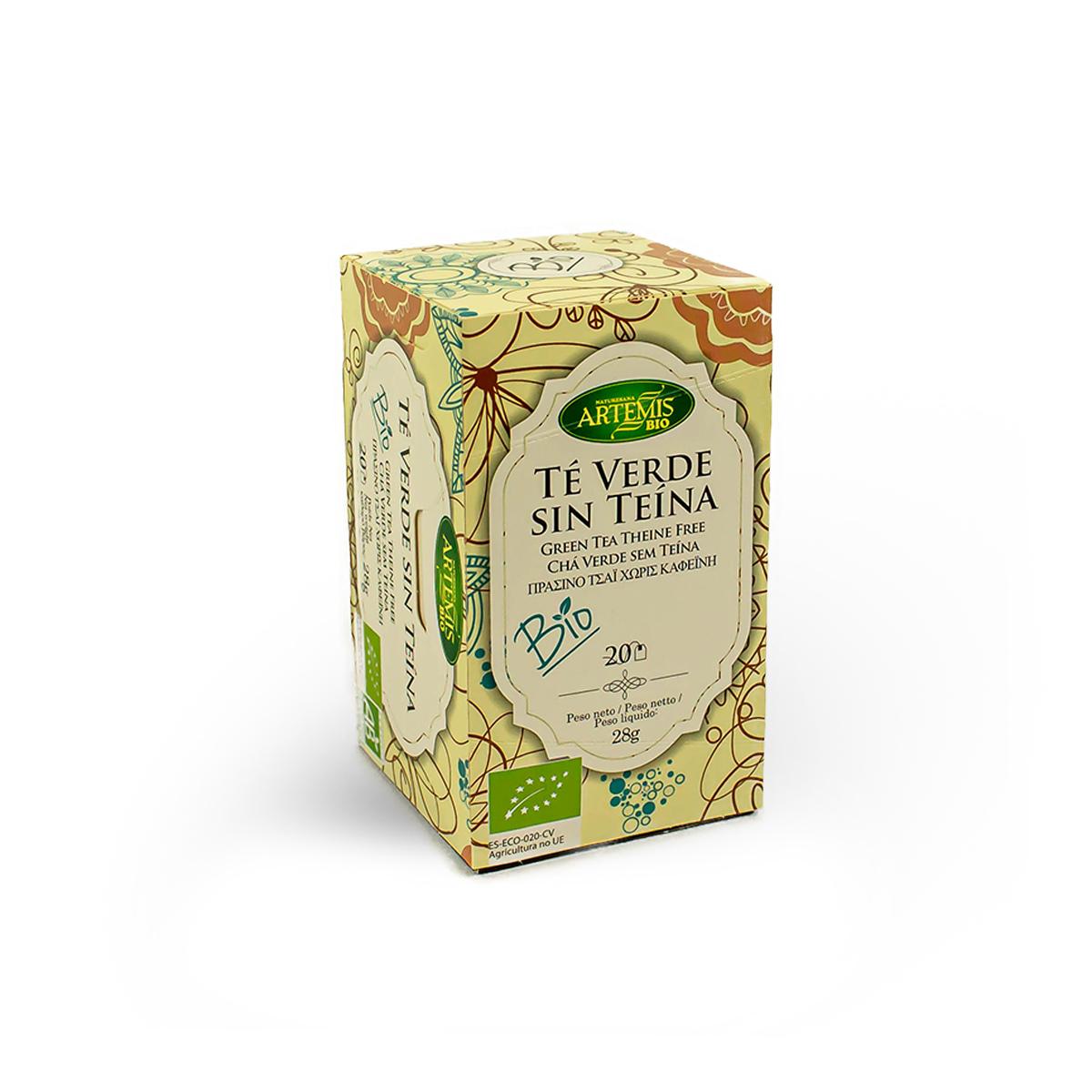 Chá verde Artemis sem cafeína, 20 saquetas