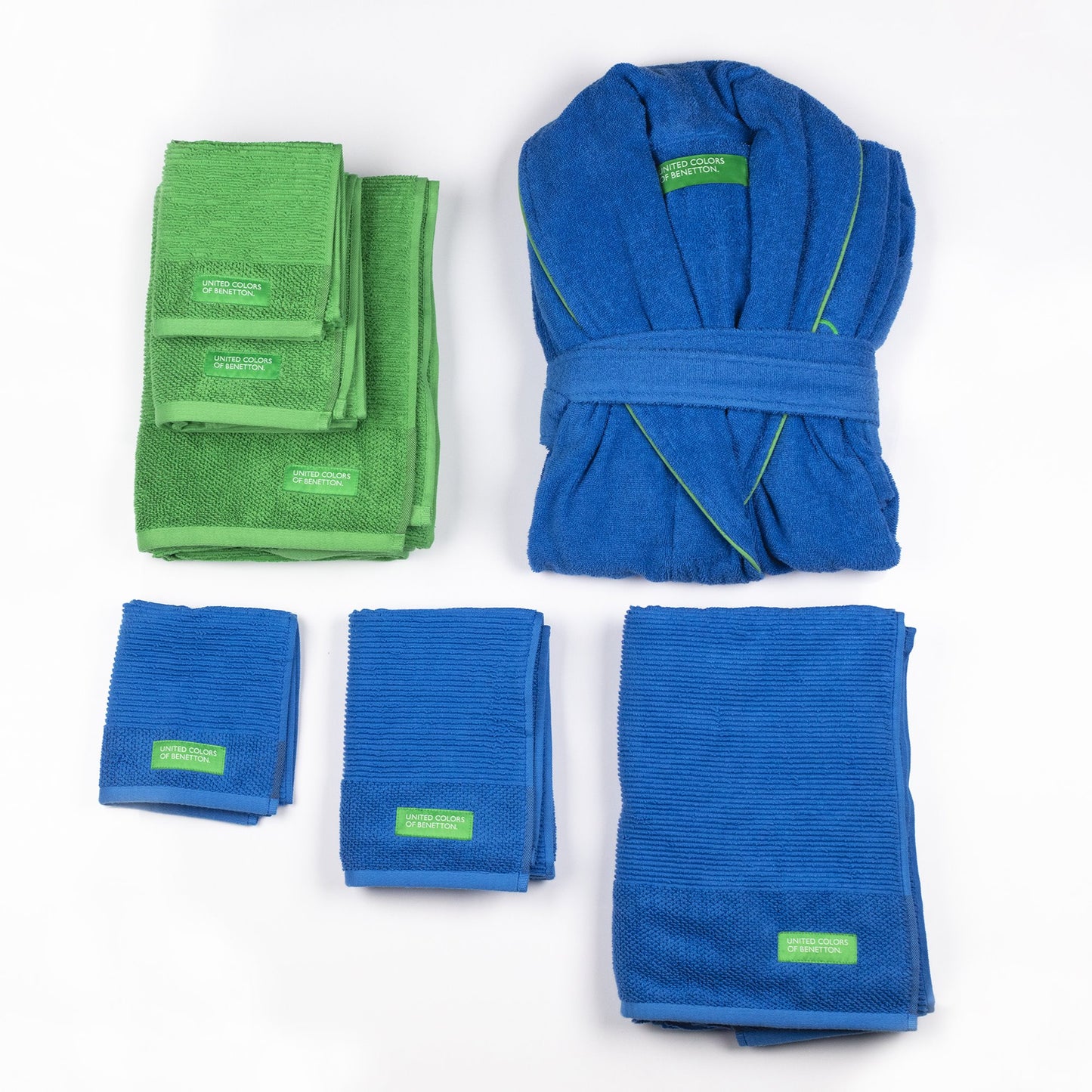 Albornoz M/l 360gsm 100% Algodón Azul Rainbow