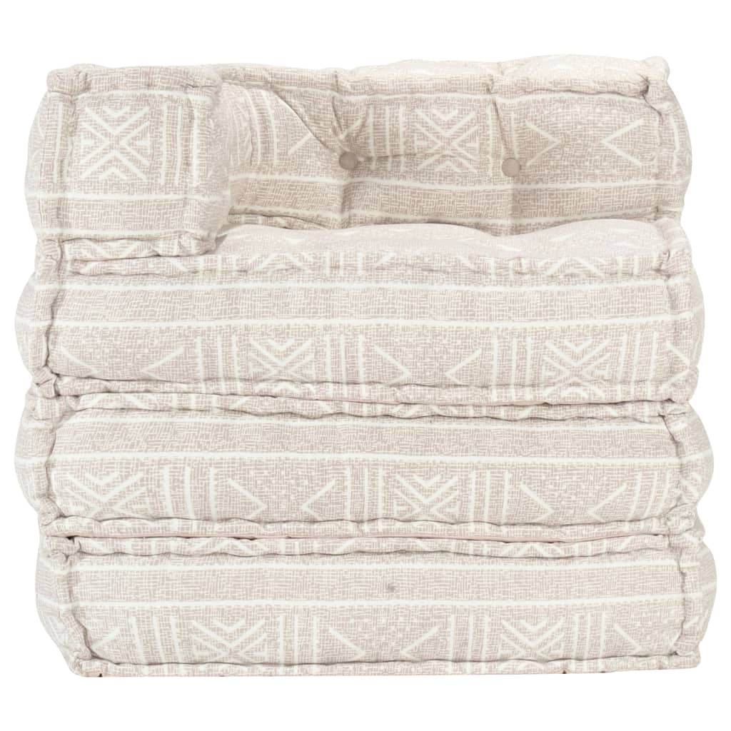 Vidaxl Puf Modular De Tela Beige_1