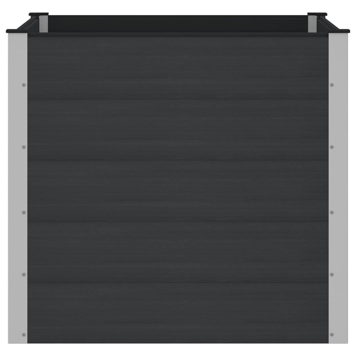 Arriate Elevado Negro 100 X 100 X 91 Cm Wpc Y Aluminio_3