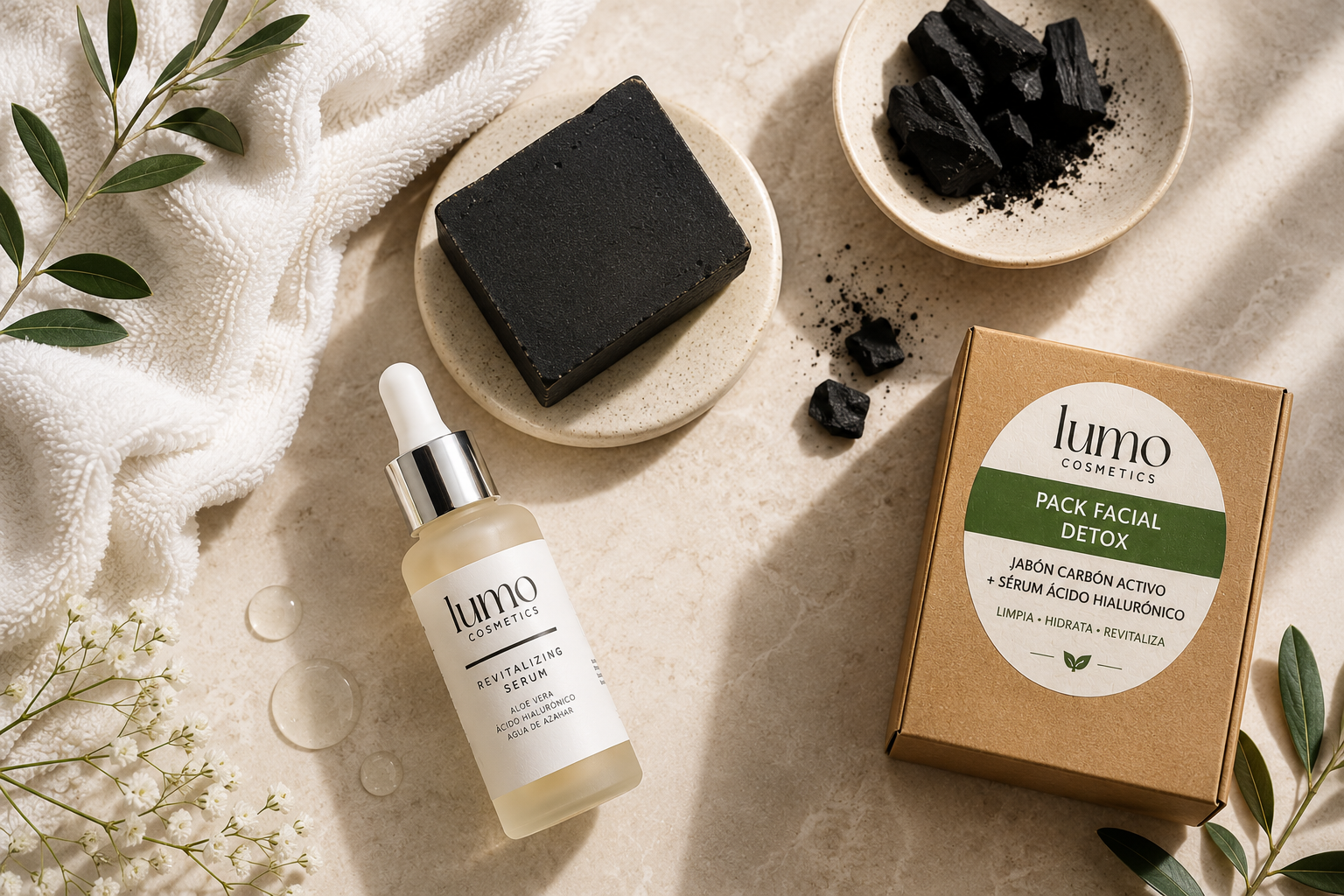 Pack Facial Detox | Jabón de Carbón Activo + Sérum Ácido Hialurónico | Limpieza e Hidratación_2