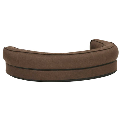 Vidaxl Colchón De Cama De Perro Ergonómico Aspecto Lino Marrón 75x53cm_5