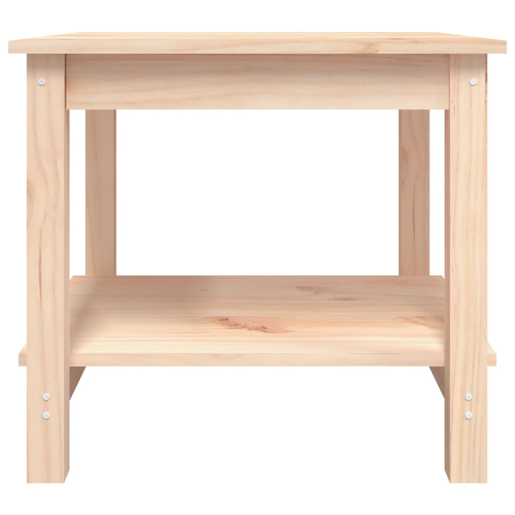 Mesa De Centro De Madera Maciza De Pino 50x50x45 Cm_3