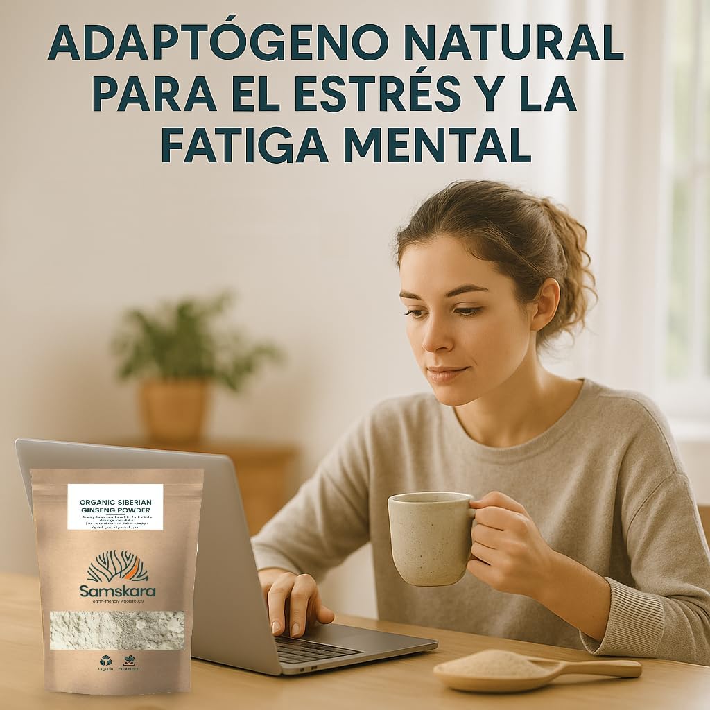 Ginseng Siberiano En Polvo Bio - 100g | Superalimento Ecológico Vegano Para Batidos, Smoothies Y Zumos_2