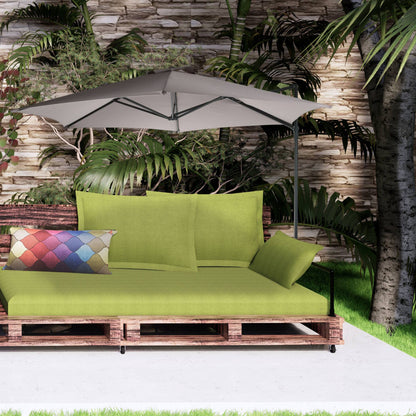 Well Home - Sombrilla Colgante Push Up Ø270cm Topo Con Base De Acero Cruzado_2