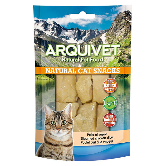 Arquivet frango cozido a vapor 50 g Snack natural para gatos