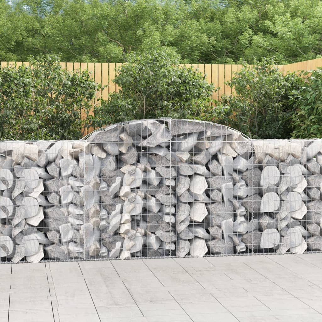 Cestas De Gaviones 10 Uds Forma De Arco Hierro 300x50x100/120cm_1