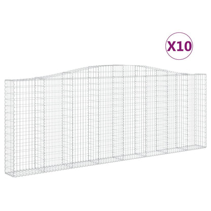 Cestas De Gaviones 10 Uds Forma De Arco Hierro 400x30x140/160cm_0