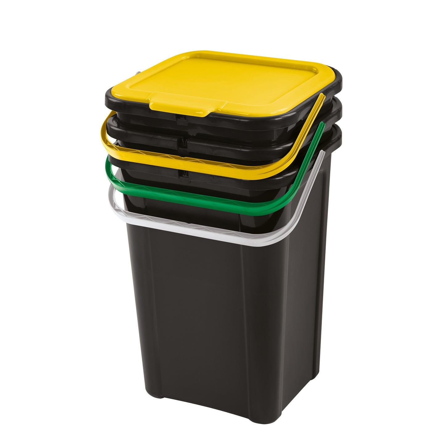 Set De 3 Cubos De Basura 44l cover Line Con Asa De Color_1