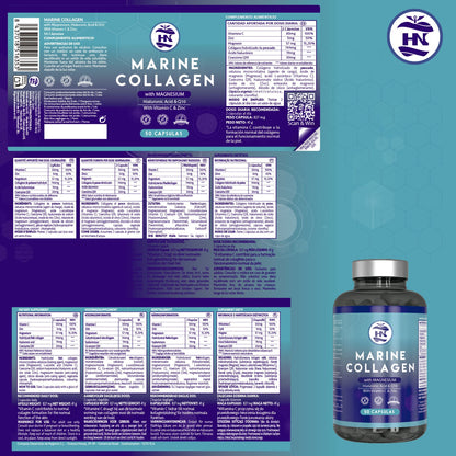 Pack 2 X Colágeno Marino Hidrolizado Con Ácido Hialurónico, Vitamina C, Q10, Zinc Y Magnesio - 2 X 50 Cápsulas_2